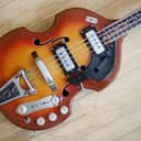 1968 Vox Astro IV Vintage Hollowbody Bass Guitar Onboard Fuzz & Boost Eko Italy w/ Original Hardcase