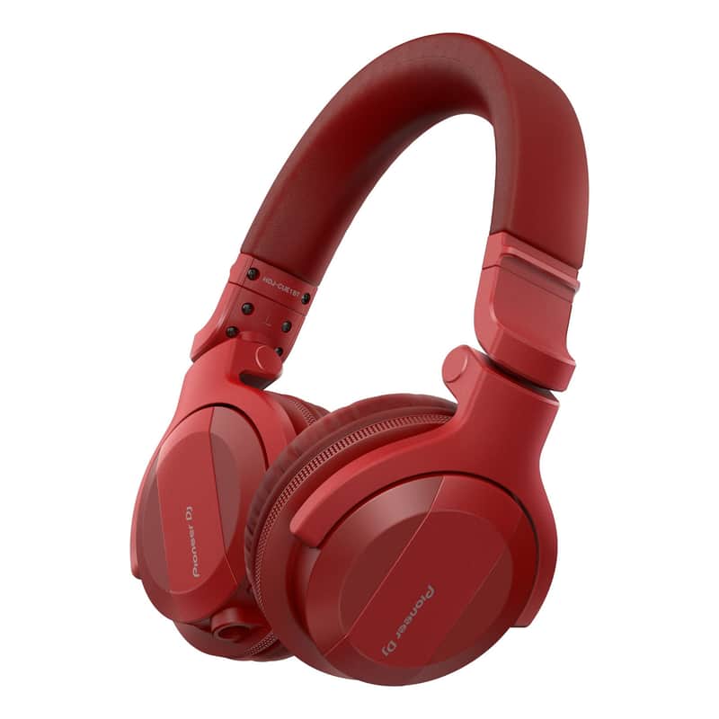 Pioneer HDJ-CUE1BT DJ Headphones w Bluetooth Wireless in Matte Red image 1