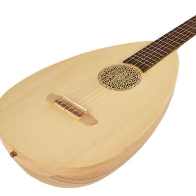Folk Instruments Lute Guitar Spruce top, Body Lacewood, Maple neck. with Softbag image 2