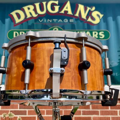 Bison Volcano 7x14-15 Multi-Diameter Snare Drum Black Walnut Stave Shell image 5