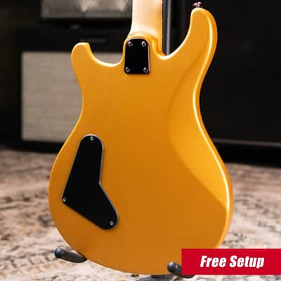 PRS SE CE 24 Standard Stoptail Electric Guitar - Metallic Gold Satin with Gig Bag image 2