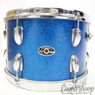 Slingerland 12x8" Blue Sparkle Tom Drum Vintage 70s Sound King Stick-Saver Niles image 1