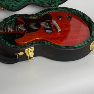 Gibson  Les Paul Junior Solid Body Electric Guitar (1958), ser. #7312, black tolex hard shell case. image 12