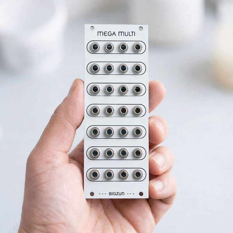 7×4 BIGZUN Mega Multi – Eurorack Modular Synth Passive Patchbay 10HP | With White Panel image 1