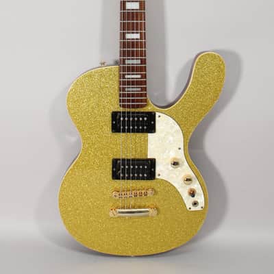 Musicvox Spaceranger Gold Sparkle "Goldmember" Electric Guitar image 1