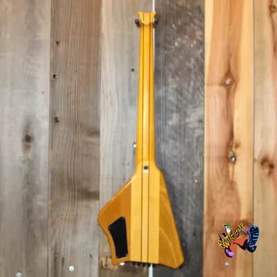 Bootlegger Guitar Ace 5 String Honey Gloss Short Scale 30 “ Headless Bass image 4
