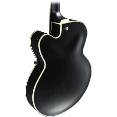 Ibanez Artcore Series AF75G Electric Guitar, Bound Rosewood Fretboard, Black Flat image 14