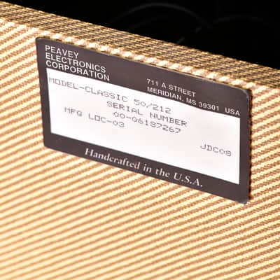 Peavey Classic 50 212 50-Watt 2x12" Guitar Combo Amplifier - Tweed image 4