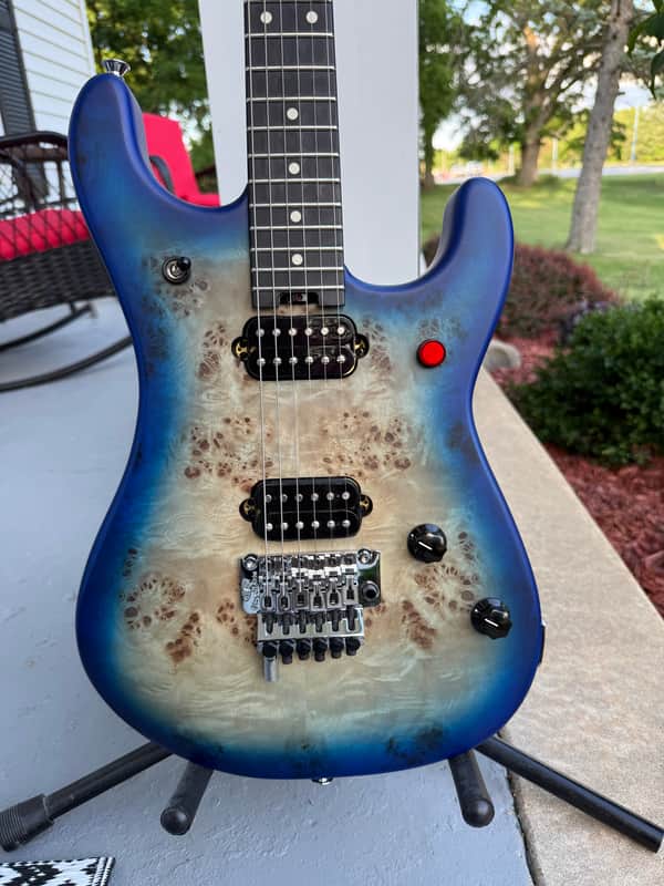 EVH 5150 Deluxe Poplar Burl Aqua Burst image 1