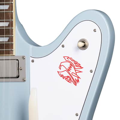 Epiphone  "Inspired by Gibson Custom Shop" 1963 Firebird V Guitar w/ Gibson USA Pickups Maestro Vibrola and Hard Case - Frost Blue image 4