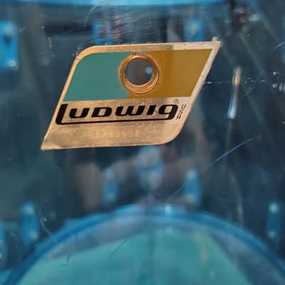 Ludwig 16x16" Vistalite Acrylic Floor Tom 1970s - Blue image 2