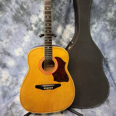 Vintage RARE 1970 Harmony H159 Dreadnought Birch Natural Neck Reset New Strings Pro Setup Original Soft Shell Case image 1