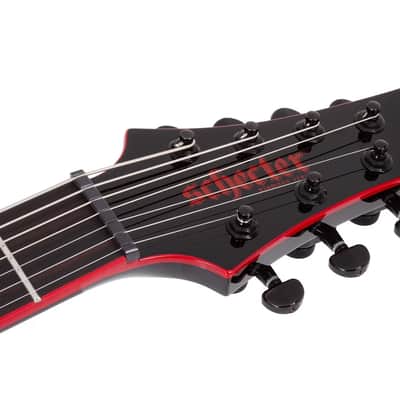 Schecter Sunset-7 Red Dawn Gloss Black image 14