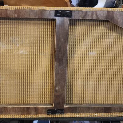 Fender Super Twin Combo Cabinet w/ Tube Chart, Fender Badge, Brownface Grille Cloth – Project Cabinet image 7