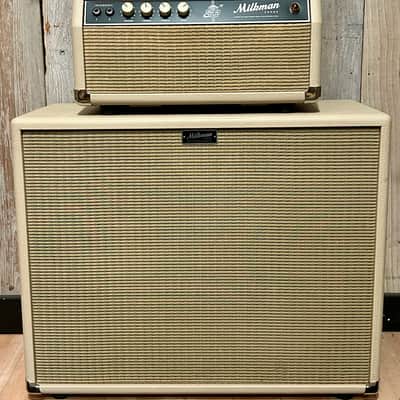 Milkman Dairy Air 30-Watt Guitar Amp Head, 6L6 Tubes, Vanilla With Matching Milk Man 2X12 Cabinet, Amazing Piggy Back Set ! image 1
