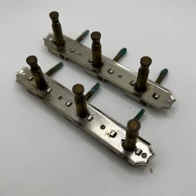 Vintage 1953-1956 Kluson Deluxe No-Line 3x3 Strip Tuners without Buttons / Gibson Martin Harmony / Restoration Station image 4