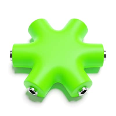 ExcelValley [Green] Mono Patch Cable Splitter Hub 6 Port 5 Way TS 3.5mm 1/8" Modular Synth Eurorack image 1