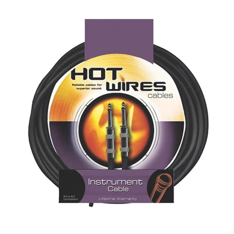 Hot Wires 10' Instrument Cable (QTR-QTR) image 1