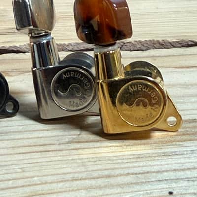 lot of 6 gotoh grover schaller m6 and 3 locking tuners caps spares for luthier repair image 4