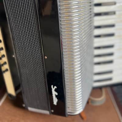 Silvertone Piano Accordion with case and strap- Must go! Plays good. Ships fast! image 5