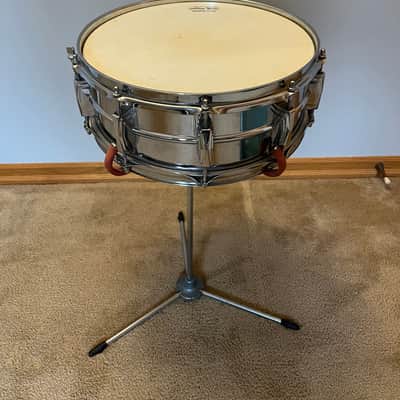 1968 Ludwig LM400 Supraphonic Original Heads, Drum Key, Stand image 11