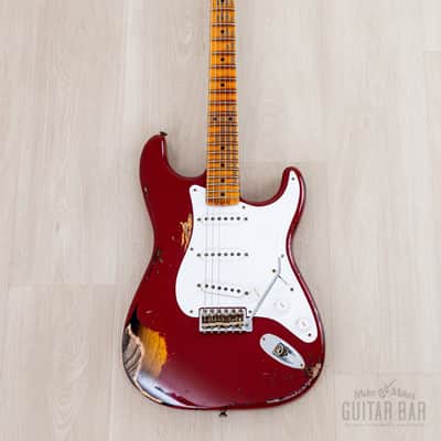 2024 Fender Custom Shop Limited Edition 1954 Stratocaster 70th Anniversary Heavy Relic, Cimarron Red Over Two-Tone Sunburst image 2