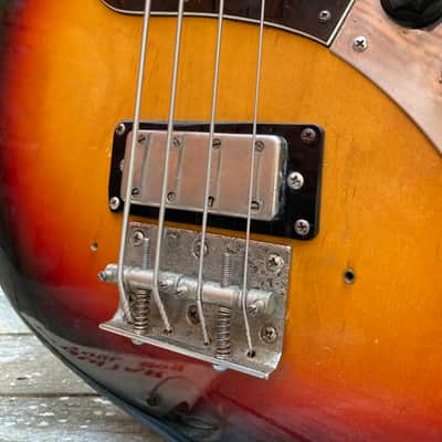 Vintage rare Japan Gneco Greco Jazz Bass matsumoku Maxon pickups 1974 Sunburst image 6