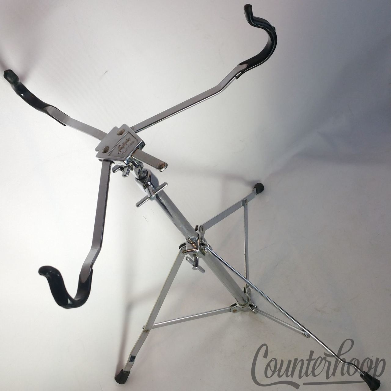 Ludwig Snare Drum Stand Atlas 1355 Single-Braced Chrome Vintage 60s Chicago USA — main photograph