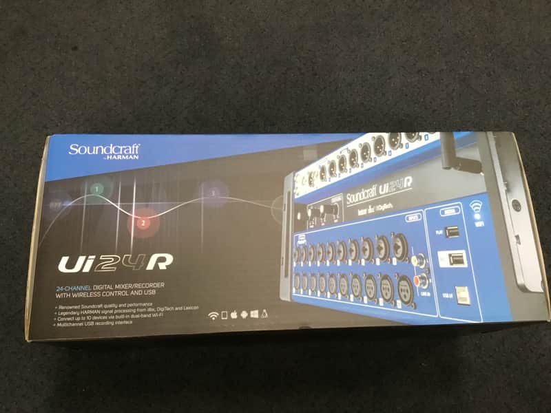 Soundcraft Ui24R 24-Channel Digital Mixer/USB Recorder with Wireless Control - Blue image 1