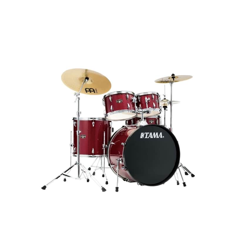 Tama Imperialstar 5pc Complete Drum Set w/Meinl HCS Cymbals Candy Apple Mist image 1