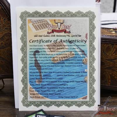 PRS Wild West Guitars 25th Anniversary Limited Run Wood Library Artist Package Hollowbody II Piezo Beach Fade (Private Stock Color) 5.55 LBS (US Only / No International Shipping) image 12