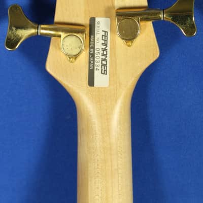 Fernandes Japan APB-4 Ash Active Electric Bass Guitar w/ Maple Fingerboard 1990's Natural Oil image 8