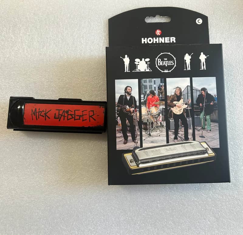 Lee Oskar and Hohner SIGNATURE BUNDLE: Hohner The Beatles Harmonica and Lee Oskar Mick Jagger Signature Harmonica V2. Key of C image 1