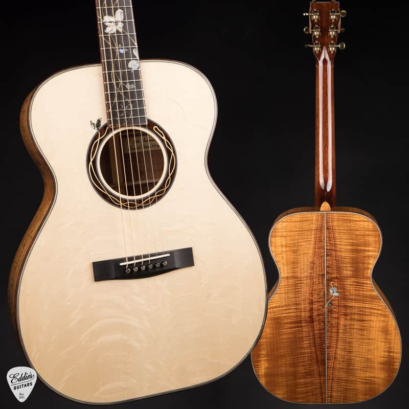 Huss & Dalton 30th Anniversary OM - Bearclaw Italian Spruce & Flamed Koa #3 of 10 image 1