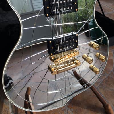 Minarik Lotus Studio Xtreme Cracked Mirror Ball Tone Tail Electric Guitar Ser # 000010  w/Orig Case image 11