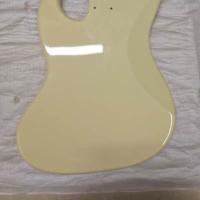 Cream Poplar Wood Jazz Bass Style Body image 2