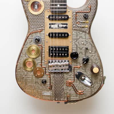 2015 Paoletti Stratospheric Steampunk Wine electric guitar custom handwound strat pickups image 5