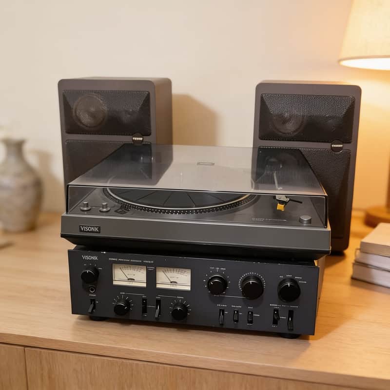 C.E.C. VT-5300 Visonik VSA-1000 Rare Vintage Turntable Amplifier Speakers Set Warranty image 1