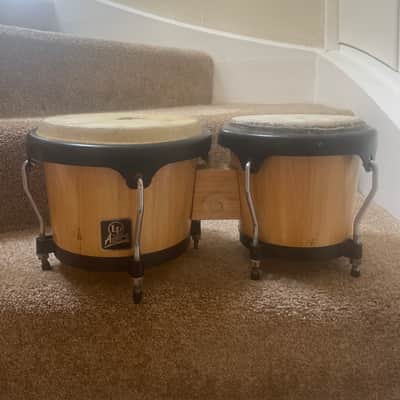 Latin Percussion LPA601-AW Aspire Series Wood Bongo Set 2010s - Natural with Black Hardware image 2