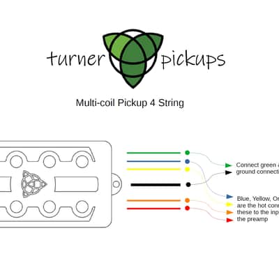 Turner Pickups Multicoil 4 String (MC4-B-SEP) 2022 Black (Bridge/Sweet Spot) Spacing image 5