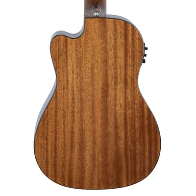 Lanikai All Solid Mahogany Acoustic/Electric Baritone Cutaway Uke Ukulele | +Free Foam Case | Authorized Dealer image 3