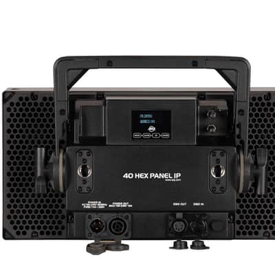 American DJ HEX444 40 HEX Panel features 40 high-performance 20W HEX LEDs (6-in-1: RGBAL+UV), 10 pixel-controlled sections, tunable white color temperature control, and Aria X2 management image 2