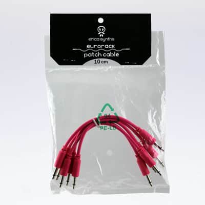 Erica Synths Braided & Soft Eurorack Patch Cables 10 cm (5 pcs) (Red)  [Three Wave Music] image 2