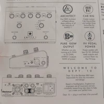 Blackstar AMPED 1 Dept. 10 100-Watt Guitar Amp Pedal 2022 - Present - White image 8
