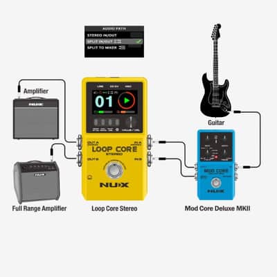 Newest! NuX stompbox MKII Loop Core Stereo Core deluxe Looper pedal (color LCD display) image 8