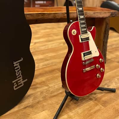 2021 Gibson Les Paul Classic HH Electric Guitar in Transparent Red w/ Gibson OHSC image 4