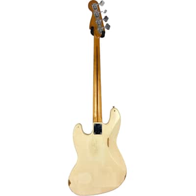 Fender Squier Series Jazz Bass - CS MOD - Vintage White image 4
