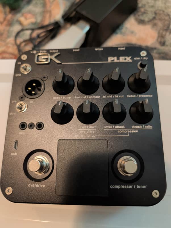 Gallien-Krueger PLEX 4-Band Active Bass Preamp Pedal 2010s - Black image 1