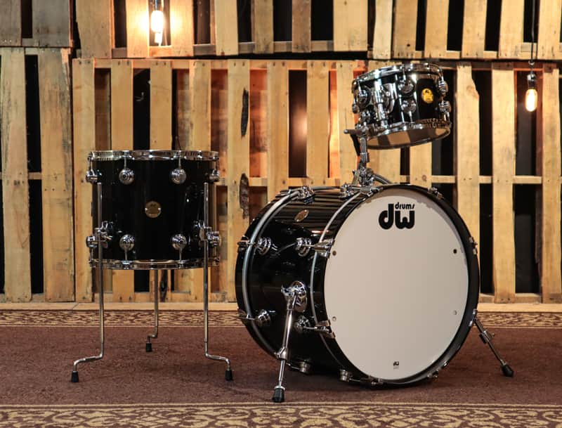 DW Jazz Series Black Lacquer Drum Set - 14x20,7x10,12x14 - SO#1245771