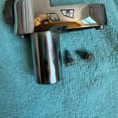 Rogers Tom Drum Mount or Spur bracket - Big R Memriloc XP8 - 1” Lot #3 70s - Chrome image 5
